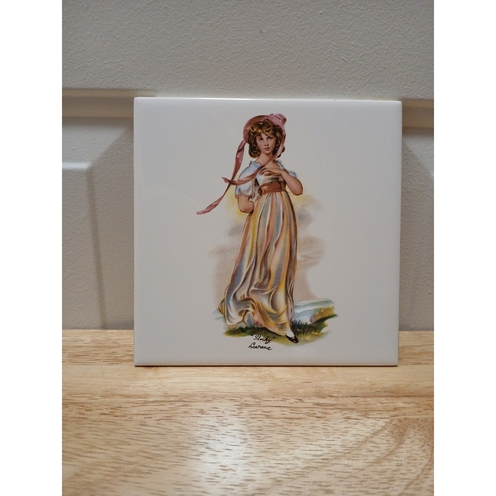 Vintage Pinky Thomas Lawrence Ceramic Tile Ceramic 6" x 6"